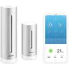Netatmo Stazione meteo intelligente: WiFi, wireless, sensore interno ed esterno, previsioni del tempo, Amazon Alexa e Apple HomeKit, igrometro, qualità dell'aria, NWS01-EC, nero