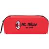 AC Milan - Astuccio in Silicone con Chiusura Centrale con Zip, Porta Penne, Matite, Rosso
