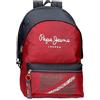 Pepe Jeans Clark Zaino Porta PC Doppio Scomparto Adattabile a Trolley 15.6" Rosso 31x44x15 cm Poliestere 23.87L