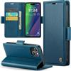 Phernykas Custodia a Libro Portafoglio per iPhone 15 Plus, RFID Magnetica | 3 Slot - Per Pendolarismo, Flip Cover Doppia Fibbia Laterale, Pelle PU Anti-Macchia, Supporto, Lavoro, Telefono Libretto