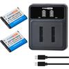 PowerTrust 2 batterie EN-EL19 e caricatore doppio LED per Nikon Coolpix S33 W150 A100 S2700 S2800 S3300 S3600 S3700 S4200 S4300 S4400 S6400 S6600 S68 000 S6 900