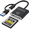 Ulyuhoda Lettore di schede 3 in 1 CFexpress tipo B + XQD + SD | USB 3.2 Gen 2, 10 Gbps | Dual Slot, compatibile con Sony G/M Series, Lexar e altri | Funziona con Windows, Mac OS, Linux