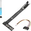 GINTOOYUN M.2 NVME a PCIE X4 Scheda di espansione scheda grafica scheda madre M.2-M Key NVME Slot a PCIE 4.0 X4 Cavo adattatore di estensione per schede grafiche, schede madri, chassis ecc. (90 gradi)