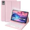 EasyAcc Custodia compatibile con Lenovo Idea Tab 11 Pollici Tablet 2025 (TB-336ZU/TB-336FU) con Tastiera, Spagnolo QWERTY Wireless Tastiera Custodia con portapenne, Rosa
