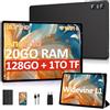 SKYEGG Tablet 10 Pollici Android con 20 GB RAM + 128 GB ROM(Espandibile Fino a 1 TB), Widevine L1, Octa-Core, Wi-Fi 6, Bluetooth 5.0, Fotocamera 8MP + 5MP, 6000mAh, Tablet con custodia protettiva, Nero