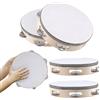 FUNSUEI 4 tamburelli palmari da 20 cm, beige, tamburello, tamburello, tamburello, tamburello, tamburello in legno per chiesa, KTV