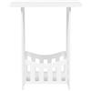 SHINEOFI Comodini Stretti Tavolino Laterale Mini Comodino 12.58In in Plastica e Legno per Uso Camera da Letto, Tavolino per Divano e Piccoli Spazi