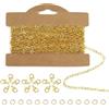 TOAOB THE ONE AND ONLY BABY TOAOB 5 Metri Catena per Collana Fai da Te Oro Catenina a Forma di Cuore con Chiusure per Collane Braccialetti Anellini per Bigiotteria Creazione di Gioielli