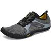 SAGUARO Barefoot Shoes Uomo Donna Scarpe Barefoot - Scarpe Minimaliste Scarpe da Palestra - Traspiranti Scarpe da Scoglio - Punta Larga e Suola a Goccia Zero Nero Fumoso, Gr.38 EU