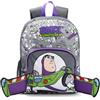 Disney Zaino grigio da ragazzo di Buzz Lightyear di Toy Story | Zaino scolastico con cerniera e tasca frontale con personaggio 3D | Scomparti multipli e pannello in rete | Merchandising