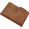 myledershop Portafoglio in pelle bovina con protezione RFID e NFC, cognac, Einheitsgröße, Moderno