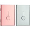 PATIKIL 2Pcs Porta Biglietti Da Visita Estrattibile Rosa Oro/Grigio