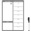 The Magnet Shop Planning Frigo Magnetico | Lavagna bianca cancellabile & settimanale | Elenco della spesa e calendario per Organizzazione familiare (30 x 21 cm [A4], nero e multicolore)
