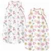 Teechodina Sacco nanna per neonati, 1,5 TOG, 100% cotone, per tutte le stagioni, per primavera, autunno, 1,5 tog/fiori + coniglio, 84 cm/12-18 mesi