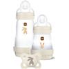 MAM Starter Set Uni//Anti Colic bottiglia 160 ml//incl. Tettarella misura 1 dalla nascita/incl. Mam, ciuccio in silicone Skin Soft per neonati da 0 a 6 mesi.