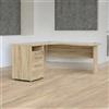 Dmora Scrivania Sidonie, Scrittoio Multiuso, Tavolo per Ufficio Porta PC, Piano di Lavoro, 159x150 h75 cm, Quercia