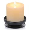Rixotix 1 candelabro in metallo con spina, 1 cm, diametro 10 cm, moderno portacandele decorativo, per matrimoni, Natale, soggiorno, corona dell'Avvento, feste, anniversari, comunioni e battesimi, colore nero