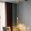 TZSMUM LED Creativo Cristallo Lampada a Sospensione Regolabile Lunghezza Lungo Lineare Lampadario 3000K/4000K/6000K Dimmerabile Luce a Sospensione Interno Nordico Ferro per Cucina (Oro,1 Testa)
