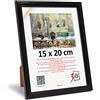 3-B Cornice per foto JENA - nero - 15x20 cm cornice in legno esotico con vetro acrilico
