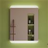 Ô Bain Specchio da Bagno Rettangolare con Luce LED - 60 x 80 cm - Prodotto in Spagna - Sistema Antiappannamento - 3 Temperature di Colore - Intensità Regolabile