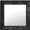 vidaXL Specchio da Parete Stile Barocco 50x50 cm Nero
