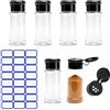 GZRXIOUS Set 6 Pezzi 100ml Barattoli per Spezie Trasparenti con Coperchio Shaker