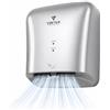 VENTUX GEAR Asciugamani elettrico argento da parete automatico con fotocellula IP24 | Niente carta da smaltire - Per bagni pubblici e uffici - Getto d'aria regolabile - Consumo contenuto