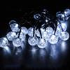 SALCAR Catena Luminosa Solare LED Esterno, 5M 20 Sfere di Cristallo, 8 Modalità, IP44 Impermeabile Catena Luminosa Outdoor per Balcone Campeggio Tenda Giardino Decorazione, Bianco Freddo