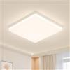 EASY EAGLE Plafoniera LED Soffitto 48W 3000K 4800LM Ø30CM Quadrata | Luce Neutra Bianca Lampadario LED Soffitto Moderna per Bagno Cucina Soggiorno Camera da Letto Balcone Corridoio