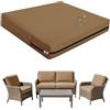seokor Impermeabili Fodere per Seduta del Divano con Cerniera，50x50 55x45 60x60cm Esterno Copricuscini Rimovibili per Interni ed Esterni, Patio, Giardino Mobili in Rattan(Color9,60x55x10cm(1pc))