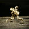 Frabakas Rane del wrestling in rame anticato in ottone da tavolo, statuette, centrotavola, miniature, fermacarte, oggetti da collezione, decorazione per la casa, regali, artigianato artistico, 3,3 cm