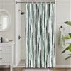 Uiiooazy Tenda Doccia Antimuffa, Tenda da Doccia Piccola 90x180cm Verde Acqua Gradiente Pittura Grigio Sfumata Stretta Tende da Bagno Tessuto Lavabile Impermeabile Tende Vasca da Bagno con 6 Anelli