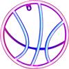 Wedhapy Luce Al Neon Da Basket Insegna Al Neon Da Basket a Parete Luce Da Basket a LED Lampada Notturna a Doppia Alimentazione Decorazione Della Stanza Da Basket Insegne Al Neon Da Basket Senza Batteria