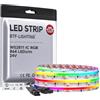 BTF-LIGHTING FCOB COB RGB WS2811 IC Indirizzabile Striscia LED DC24V 3m 864LEDs/M 26W/M 12mm Bianco PCB Inseguimento Colore Flessibile ad alta densità Corda LED IP30 NON Impermeabile (Solo Striscia)