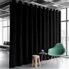 PANOVOUS Tenda Divisoria per la Privacy - Tende Oscuranti Extra-Larghe con Occhielli, Schermi Divisori Spessi per la Privacy L 457 x A 274 cm 1 Pannello Nero