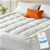 BEDLORE Topper Matrimoniale 160x200cm, Traspirante Viscosa di Bambù, Bianco