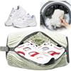 Hopuxo 2 in 1 Sacchetto Scarpe Lavatrice, Sacchetto Riutilizzabile con Pulizia Completa a 360°, Cerniera Invisibile e Oltre 10.000 Microfibre, Protezione per Sneakers, Scarpe Sportive (Bianco)
