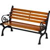 Panchina da Giardino 2 Posti con Braccioli 120x64x79 cm in Alluminio e Legno Teak