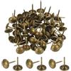 PATIKIL 200 Pz Borchie per Tappezzeria 0.59 x 3/8 Testa Diametro Chiodi | Vintage a Testa Tonda Puntine Metalliche, Fai-Da-Te, per Decorazioni Divani Sedie Mobili