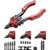 Fortum Pinze per rivetti ciechi e rivetti filettati, pinze per rivetti M3-M10 e rivetti pop in alluminio, ottone, acciaio e acciaio inox, pinze per rivetti con perni di trazione