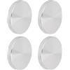 PATIKIL M8 Filo Alluminio Disco Ferramenta, 4pz 50mm Dia 8mm Spessore Alluminio Cerchio Disco per Glass Table, Argento Tono