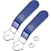 PATIKIL Maniglia a Leva per Valvola a Sfera, 2pz Maniglia Valvola Metallo Lunghezza Totale 110mm con Foro Dimensioni 10x6x3mm per Rubinetto, Riparazione e Sostituzione Tubo Flessibile Blu