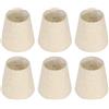Cyrank Paralumi Piccoli 6 Pezzi, Paralume in Tessuto di Lino Paralume in Stoffa Copri Lampada da Parete Sostituzione Per Lampada da Tavolo Installazione Facile Paralumi da tavolo in tessuto Per E14 Beige