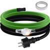 DENEWERK Cavo scaldante da 2 m con termostato, cavo scaldante antigelo autoregolante da 35 W/m con spia di funzionamento, riscaldamento tracciante per tubi dell'acqua, grondaie e mangiatoie per bestiame, IP68