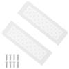 PATIKIL 2 Pezzi Griglia Di Ventilazione Per Porte 10 X 3 Inch Bianco | Alluminio, Resistente, Con Fori Per Montaggio, Per Armadi E Ante