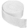 PATIKIL Legna Stufa Guarnizione 2x 1/8x118 Fibra Vetro Piatto Bianco | Alta Temperatura Resistenza, Sigillo Corda, per Legna Stufe Camino Porta
