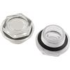 PATIKIL 26mm Filettata Dia Olio Livello Mirino Vetro, 2pz Plastica Aria Compressore per Olio Liquido