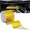 Gusmigus 10m x 5cm Nastro Isolante Termico Alluminio Dorato Autoadesivo Nastro Adesivo Riflettente Scudo Termico per Tubo Scarico Collettori Moto e Auto Protezione Calore