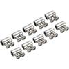 PATIKIL 10pz Filo Corda Clip Set 14x8mm 3mm Foro per Cavo Raccordi Argento | con M4x0.7 Viti Phillips, Acciaio Doppi Fori Lucchetto Cavo Morsetti Clip, Fai-da-Te