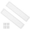 PATIKIL 14 X 3 Inch Griglia Di Aerazione Per Porte, 2 Pezzi Griglia Ventilazione In Alluminio Resistente Con Viti Di Montaggio Per Ante Armadio E Mobile, Bianco